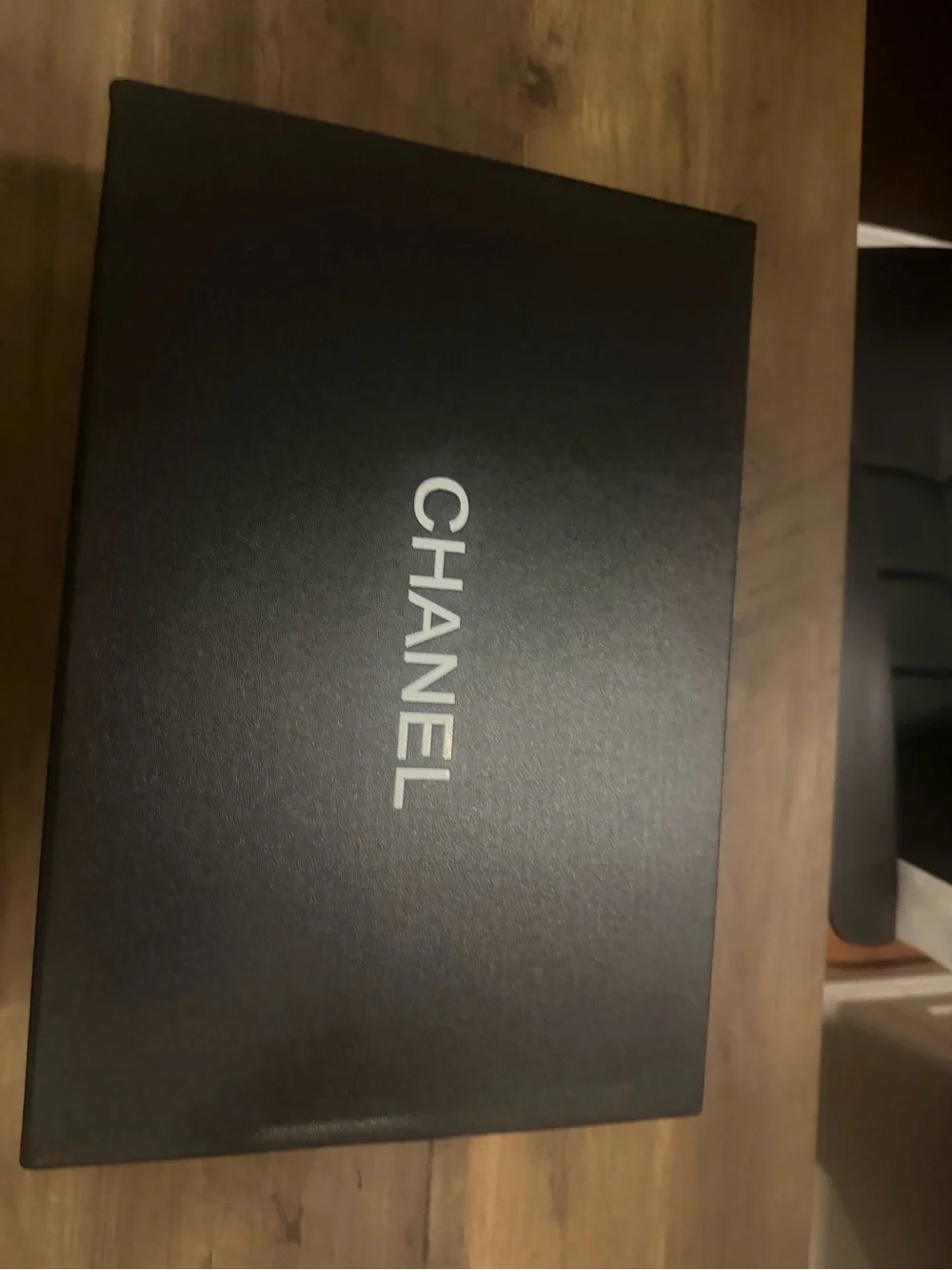 CHANEL Silver & White Logo Runner Sneakers